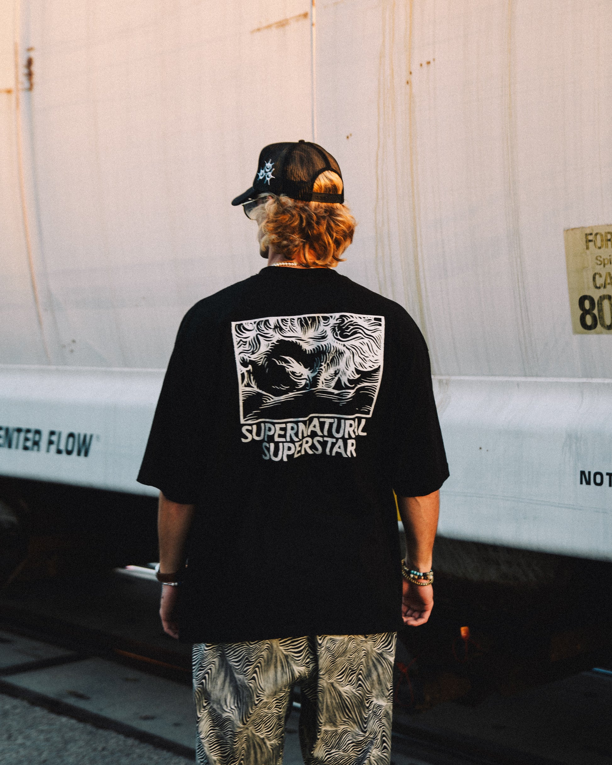 DROP SHOULDER GARMENT DYE TEE - "STOIC"