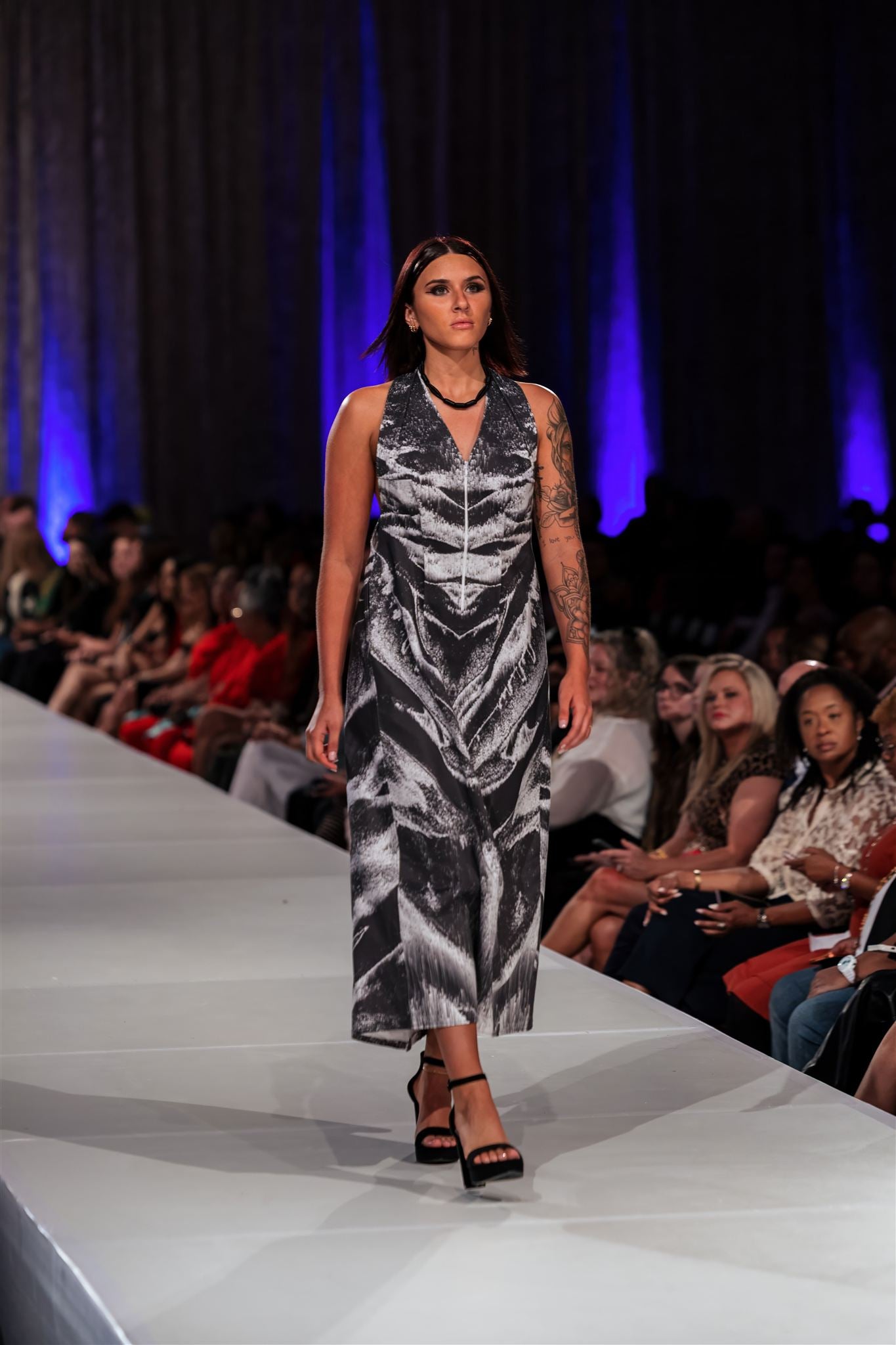 VEINS Front-Zip Sundress