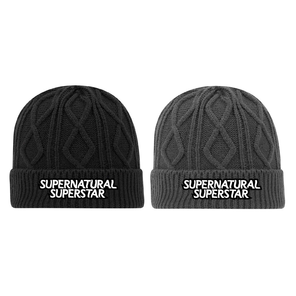 KNIT BEANIE - DIAMOND CORD