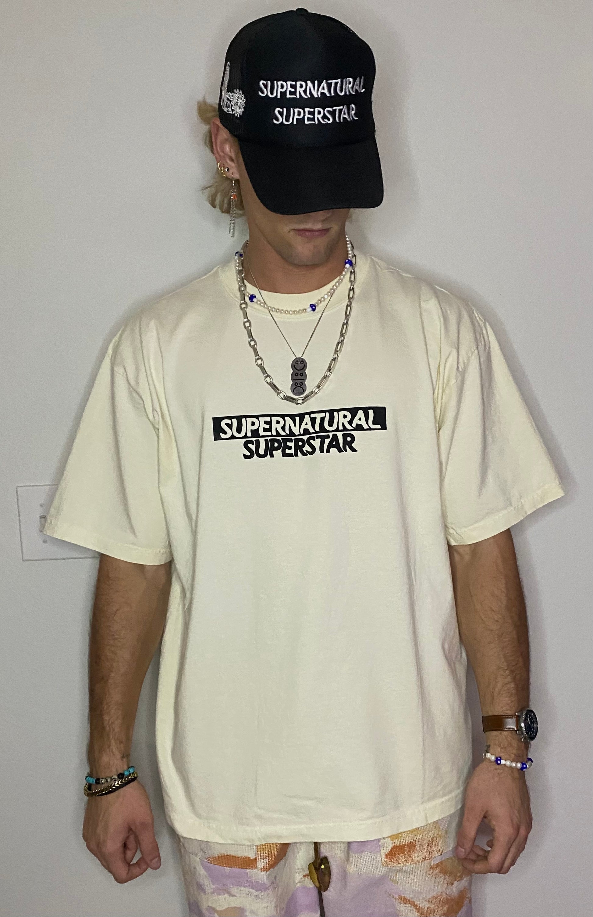 GARMENT DYE TEE - "BOX LOGO"