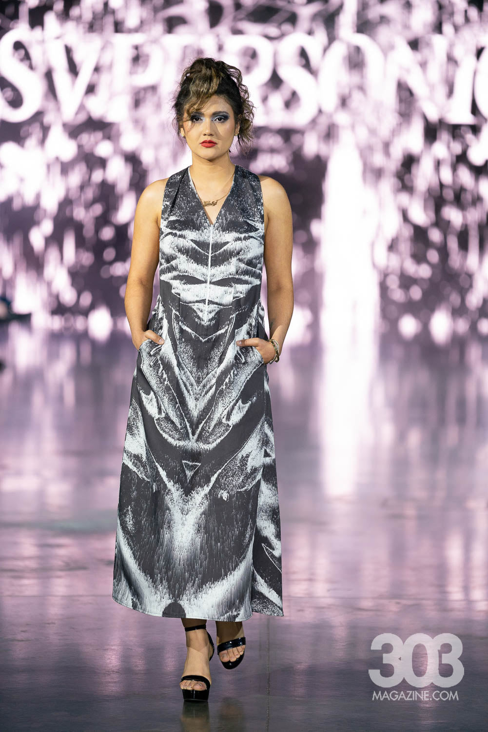 VEINS Front-Zip Sundress