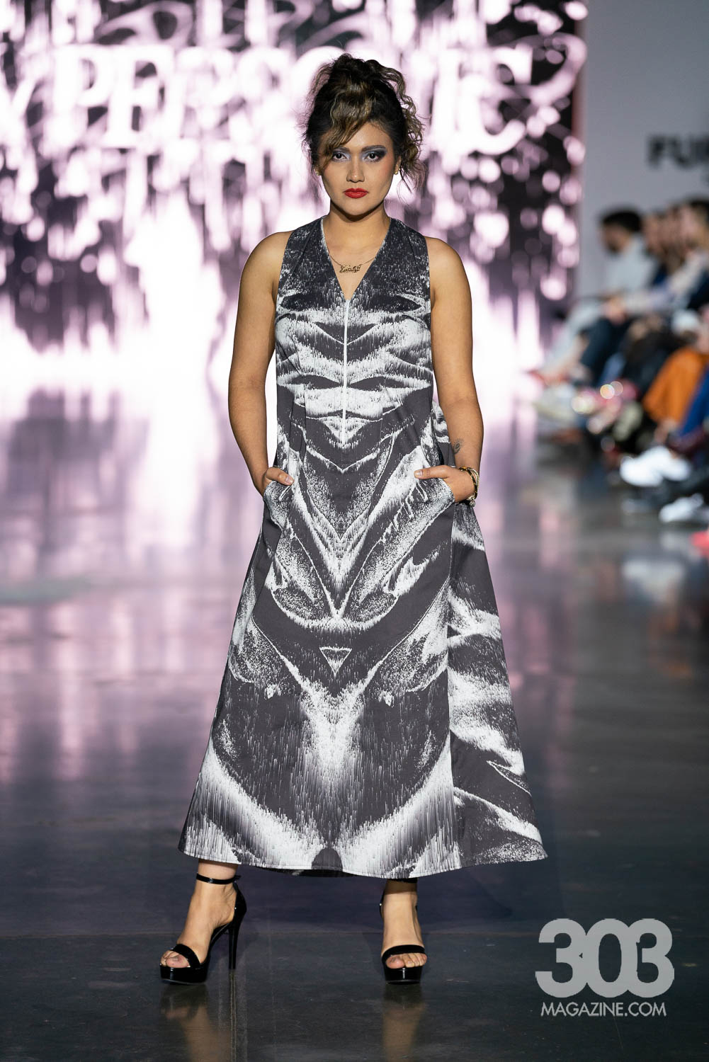 VEINS Front-Zip Sundress