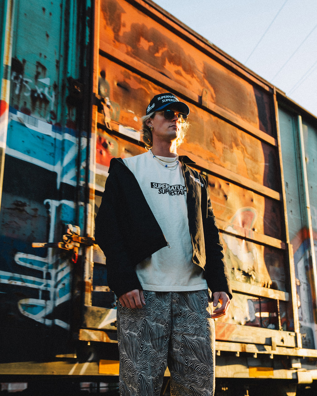 DROP SHOULDER GARMENT DYE TEE - "STOIC"
