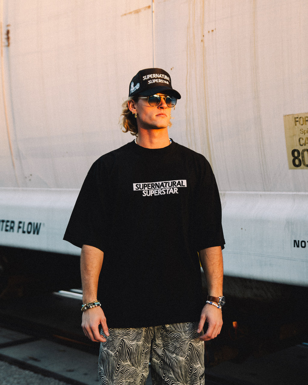 DROP SHOULDER GARMENT DYE TEE - "STOIC"