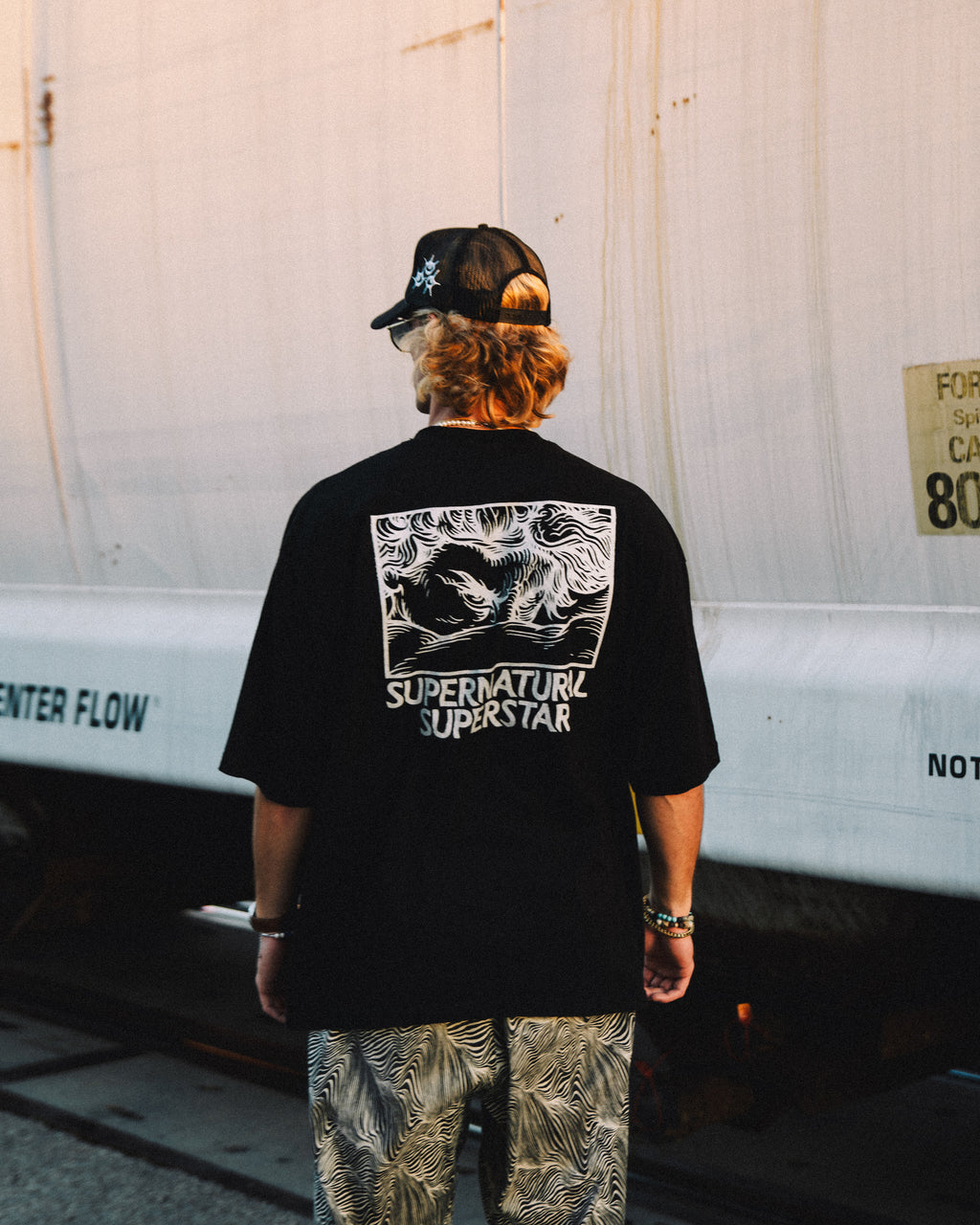 DROP SHOULDER GARMENT DYE TEE - "STOIC"