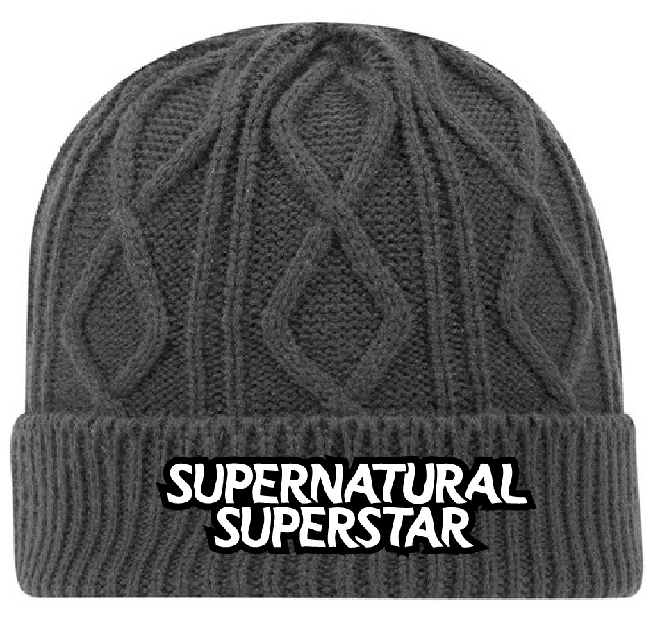 KNIT BEANIE - DIAMOND CORD