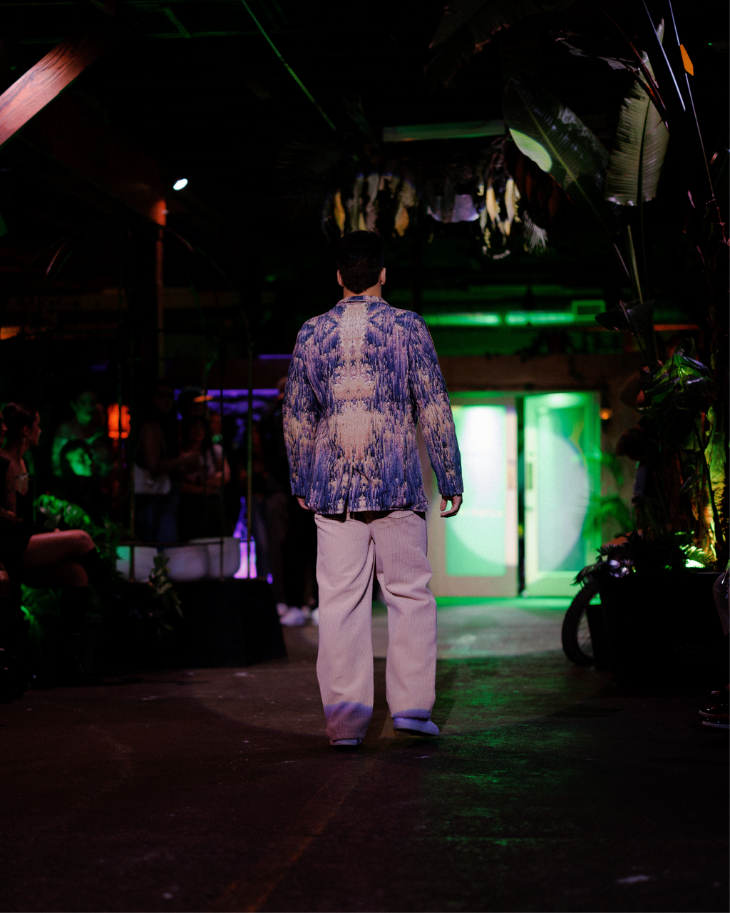 "ORCHID TESSERACT" FLAT LAPEL COAT